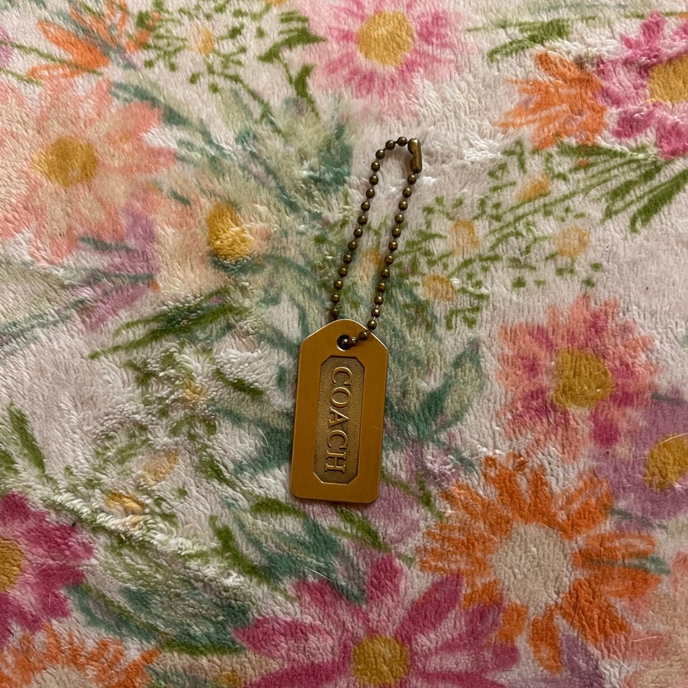 Vintage Coach Metal Bag Tag/ Hang Tag Purse Charm - Picture 9 of 9